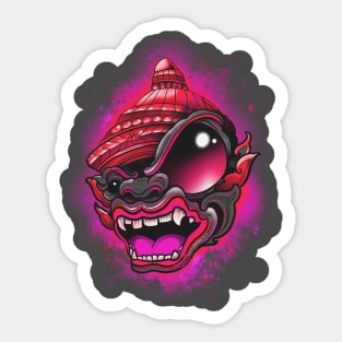 monkey warrior pink Sticker